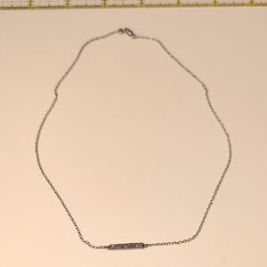 Reversible Diamond And Sapphire Silver Bar Necklace By House Of Hitchcock